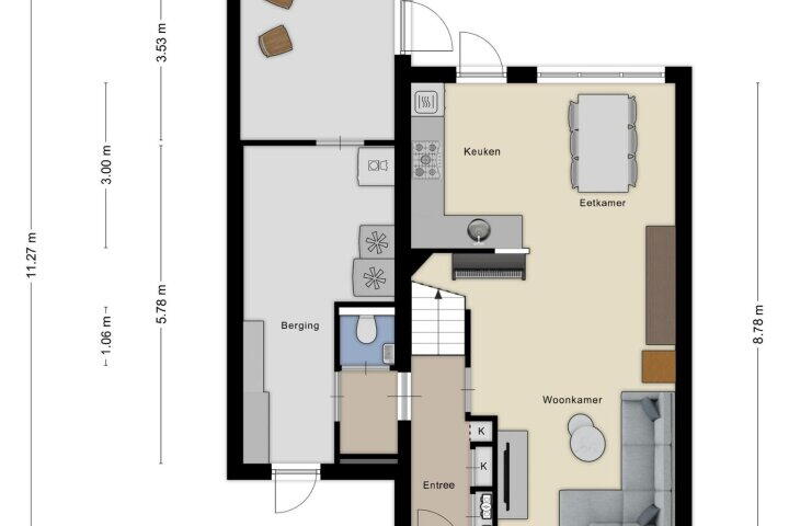 Plattegrond – Dadelberg 17, Roosendaal