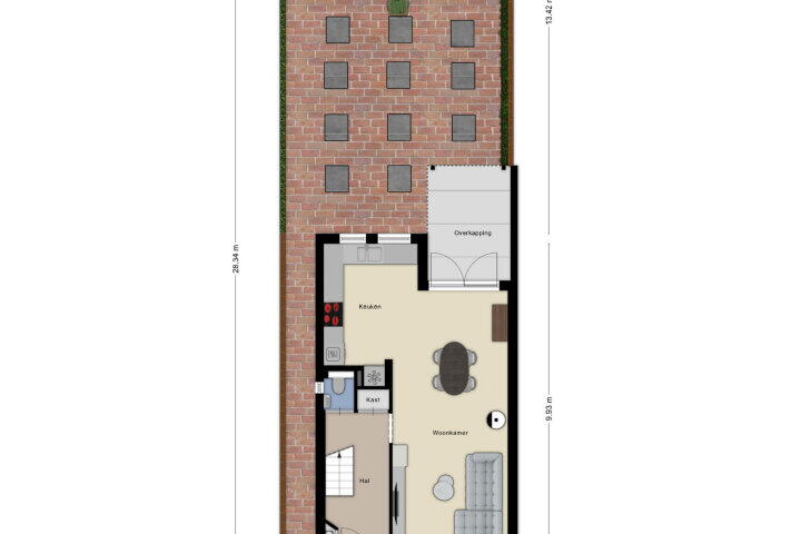 Plattegrond – Dahliastraat 1, Roosendaal