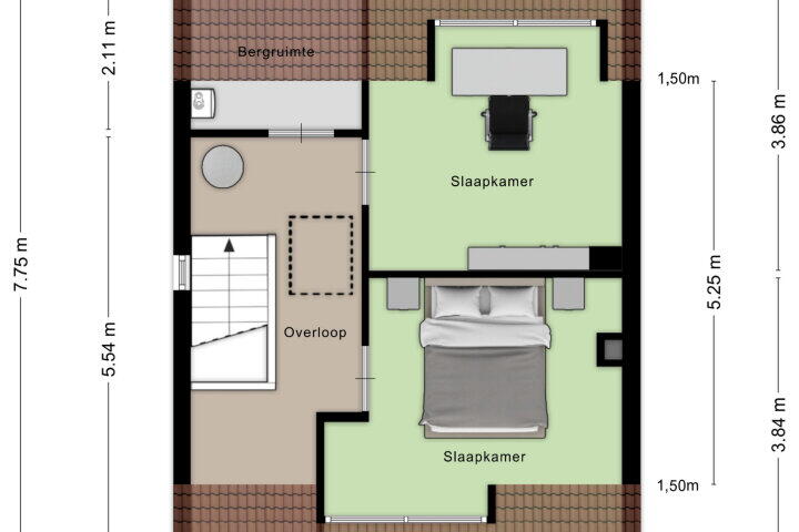 Plattegrond – Dahliastraat 1, Roosendaal