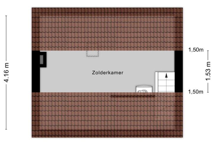 Plattegrond – Dahliastraat 130, Den Helder