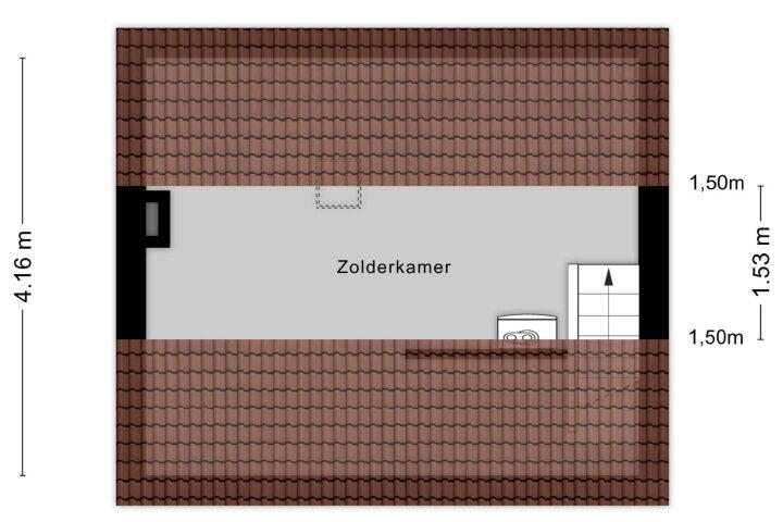 Plattegrond – Dahliastraat 130, Den Helder