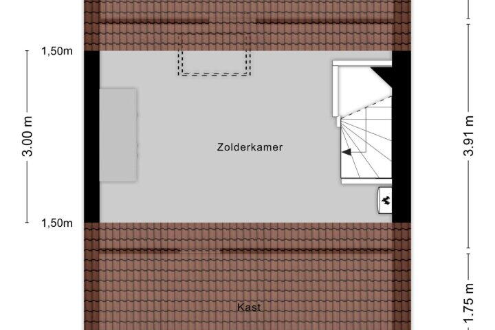 Plattegrond – Damastberg 139, Roosendaal