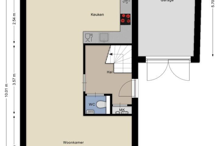 Plattegrond – Damhertstraat 14, Rucphen