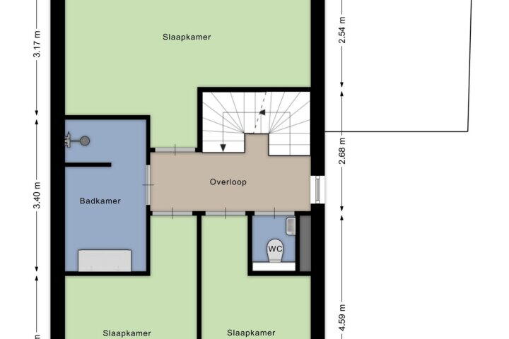 Plattegrond – Damhertstraat 14, Rucphen