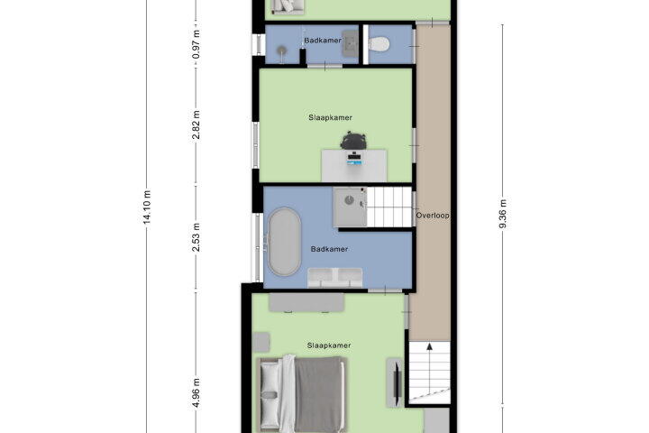 Plattegrond – Damstraat 25, Roosendaal