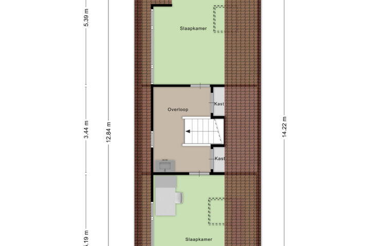 Plattegrond – Damstraat 25, Roosendaal