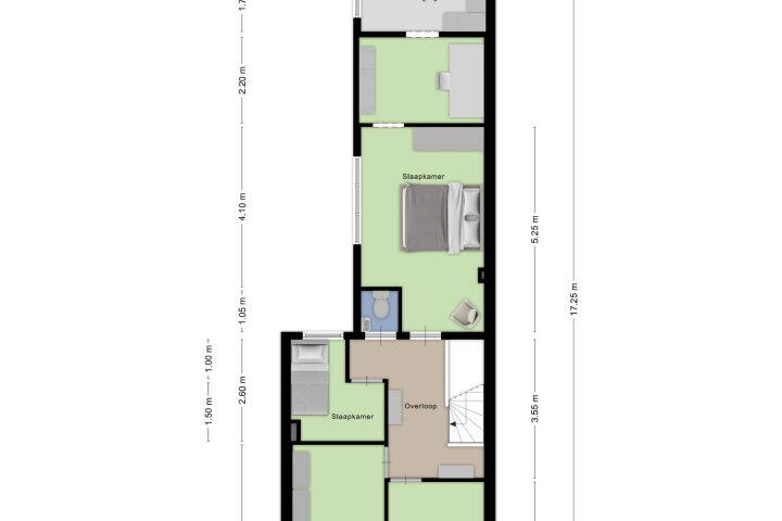 Plattegrond – Damstraat 35, Roosendaal