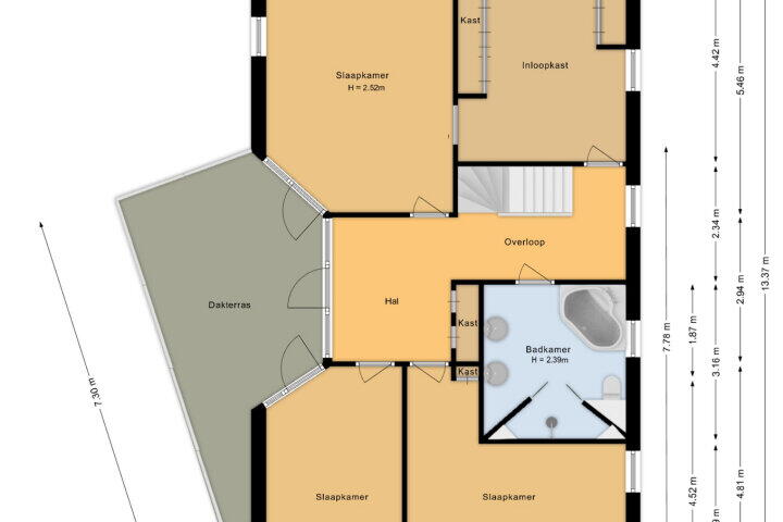Plattegrond – Damveld 7, Almere