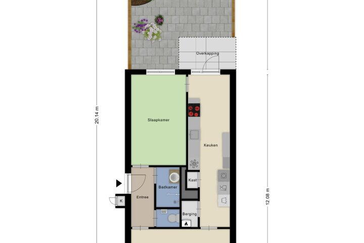 Plattegrond – Dantestraat 276, Amsterdam