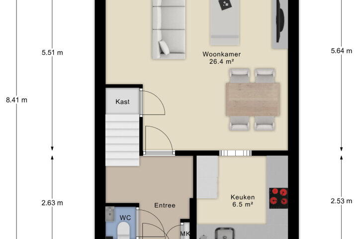Plattegrond – Darwinstraat 18, Arnhem