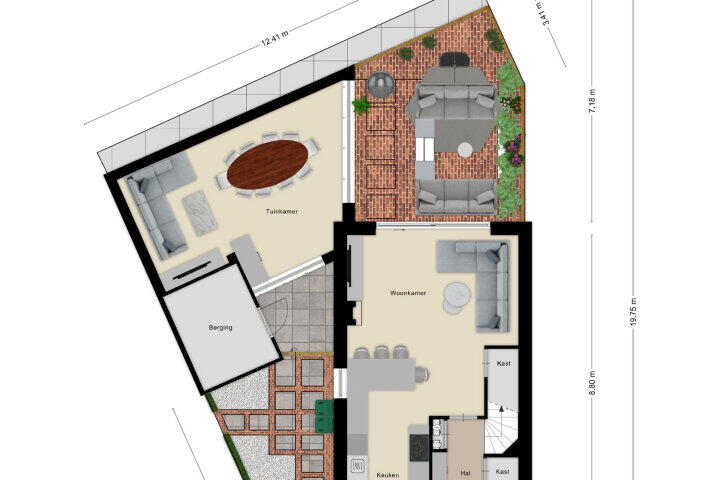 Plattegrond – Dassenstraat 35, Rucphen
