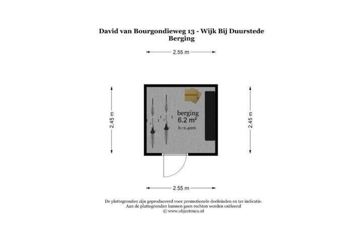 Plattegrond – David van Bourgondiëweg 13, Wijk bij Duurstede