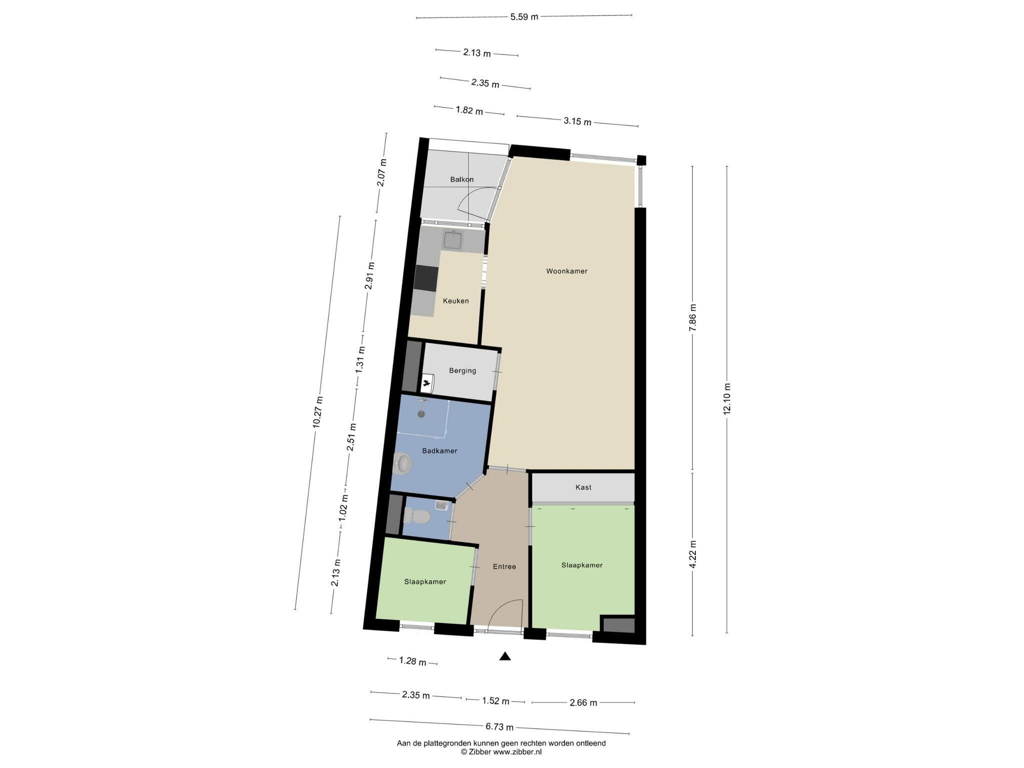 Plattegrond 1 - de Beente 58 B, Maastricht