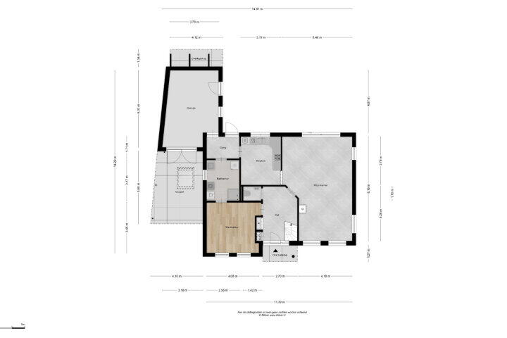 Plattegrond – De Boeding 8, Teteringen