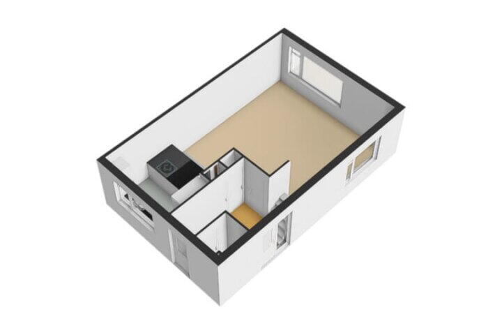 Plattegrond – De Boomgaard 46, Assen