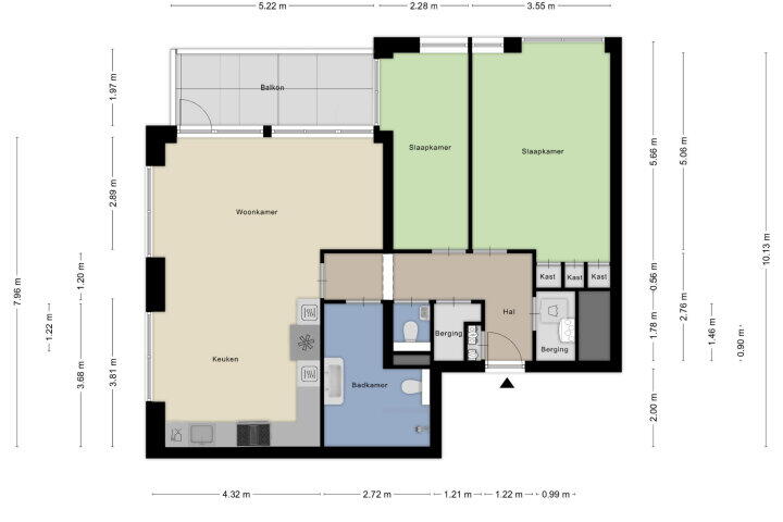 Plattegrond – De Bosuil 138, Amersfoort