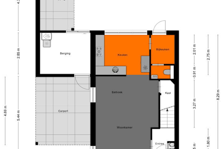 Plattegrond – De Brouwerstraat 3, Hoogeloon