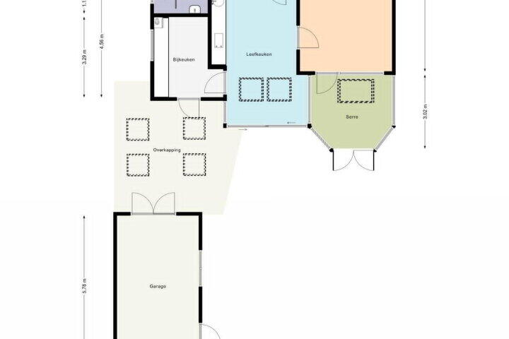 Plattegrond – De Buorren 146, Lippenhuizen