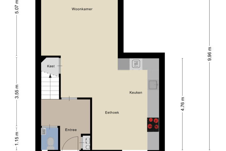 Plattegrond – de Distele 18, Maastricht