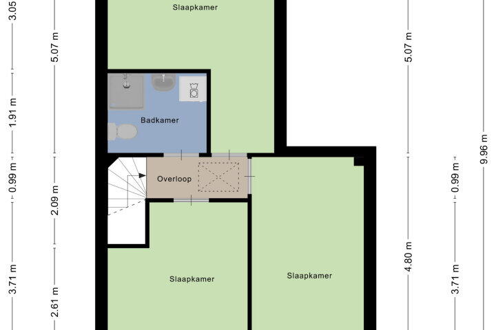 Plattegrond – de Distele 18, Maastricht