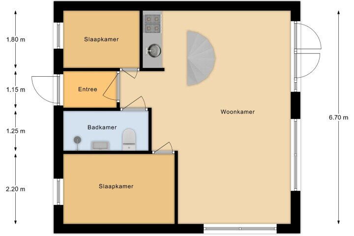 Plattegrond – De Dreef 3 B054, Opmeer