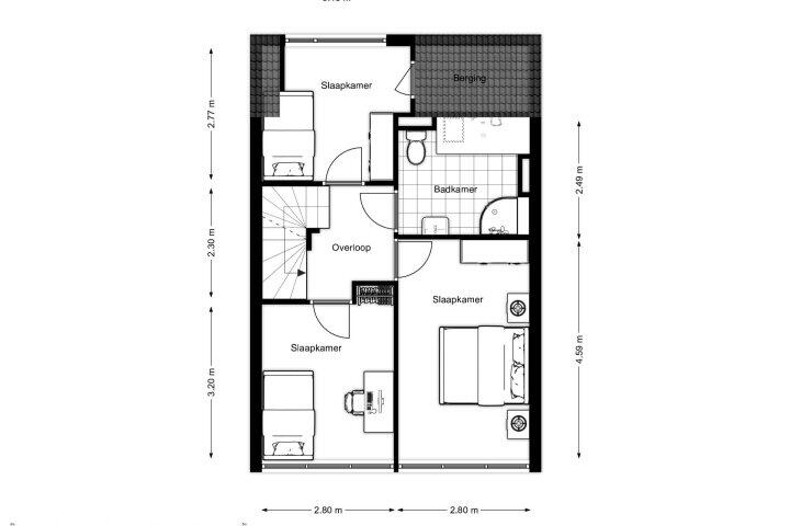 Plattegrond – De Excelsior 89, Drachten