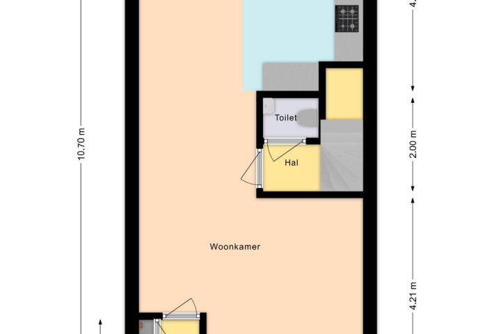 Plattegrond – De Feanrânne 14, IJlst