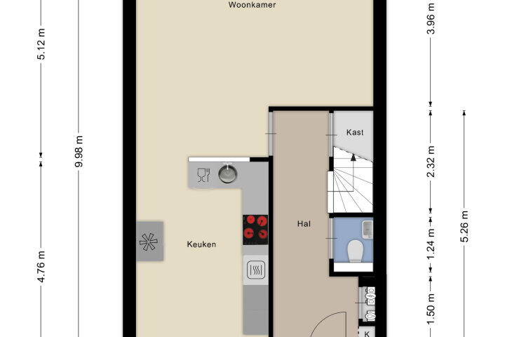 Plattegrond – de Flier 3218, Wijchen