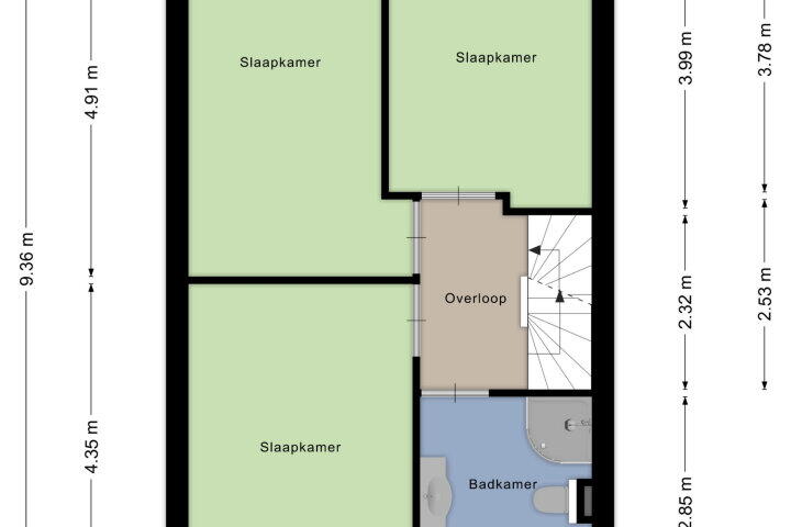 Plattegrond – de Flier 3218, Wijchen