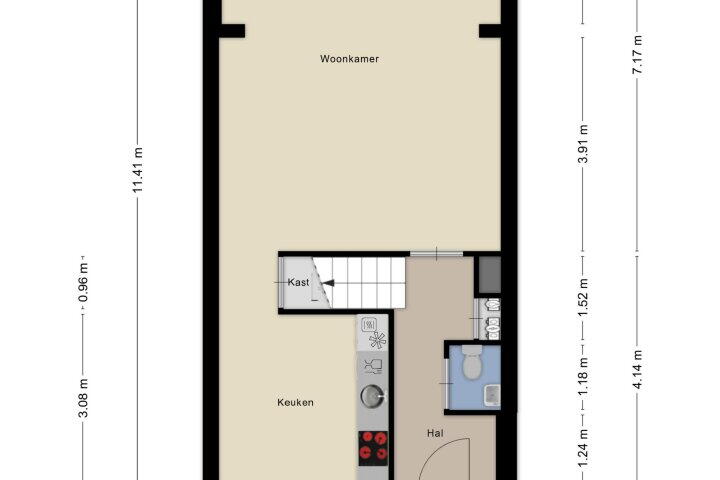 Plattegrond – de Flier 3308, Wijchen