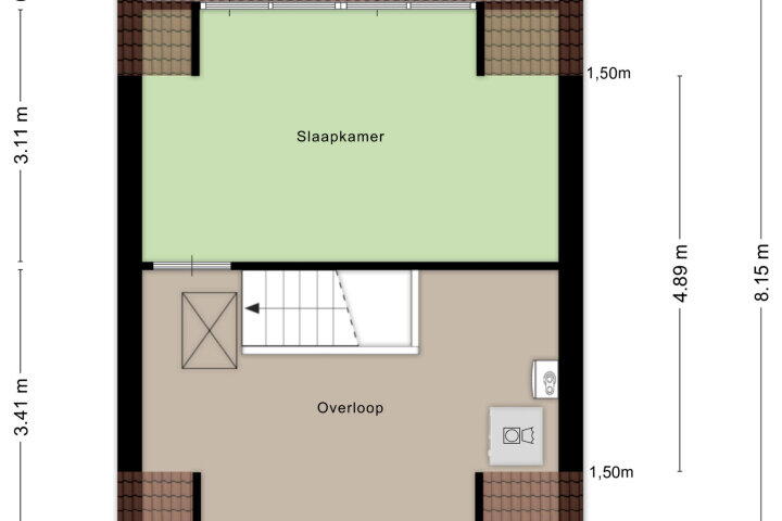 Plattegrond – de Flier 3308, Wijchen