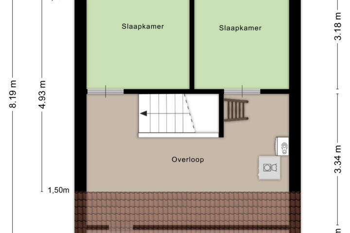 Plattegrond – de Flier 3328, Wijchen