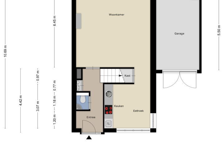 Plattegrond – de Flier 3515, Wijchen
