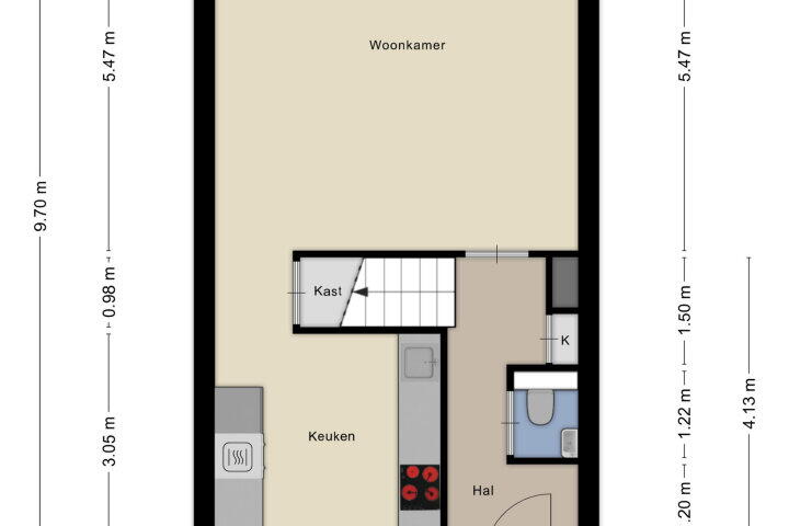 Plattegrond – de Flier 3521, Wijchen