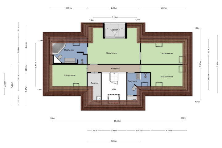 Plattegrond – de Gamert 2403, Wijchen