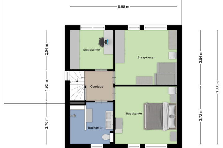 Plattegrond – De Gebrande Hoef 5, Moerstraten