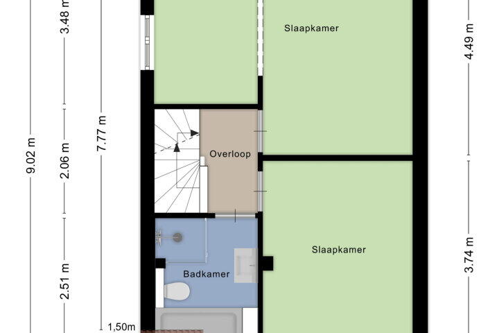 Plattegrond – de Geer 1118, Wijchen