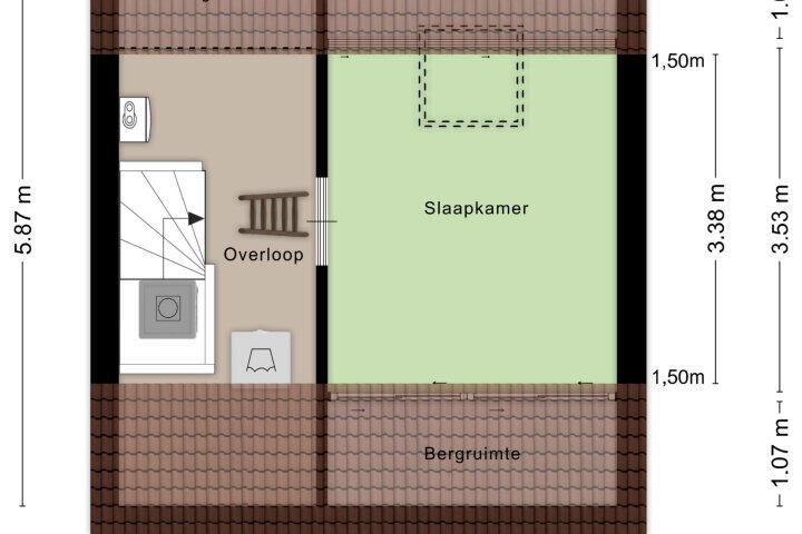 Plattegrond – de Geer 1118, Wijchen