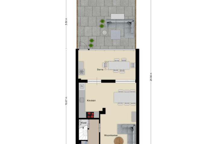 Plattegrond – De Genestetlaan 5, Roosendaal