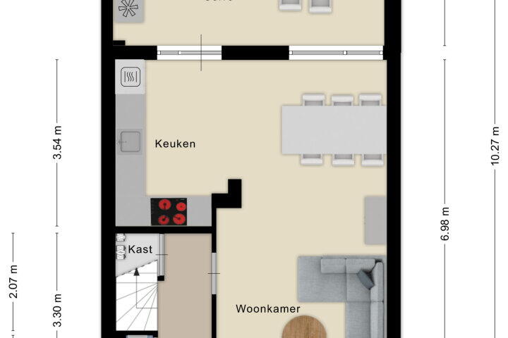 Plattegrond – De Genestetlaan 5, Roosendaal