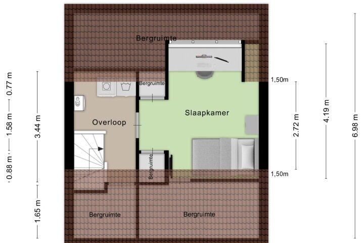 Plattegrond – De Genestetlaan 5, Roosendaal