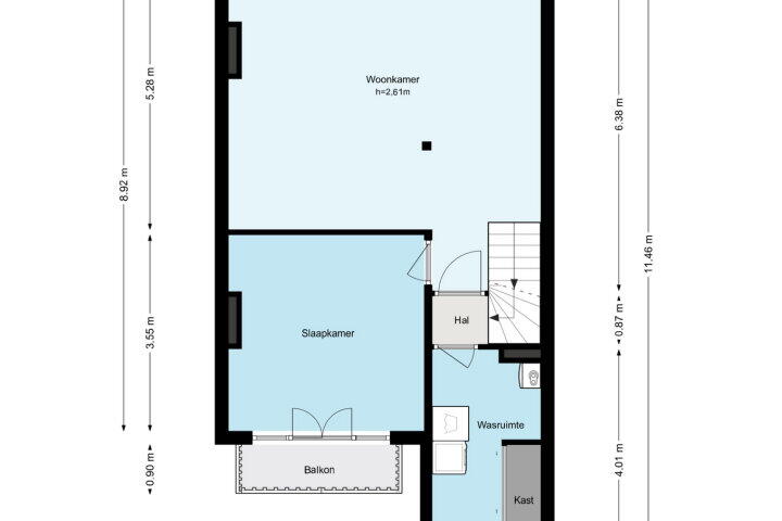 Plattegrond – De Genestetstraat 17 2, Amsterdam