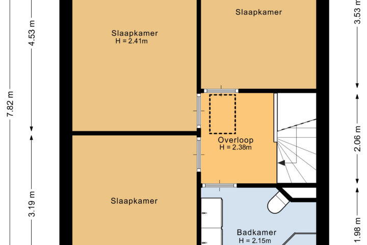 Plattegrond – de Gildekamp 3001, Nijmegen