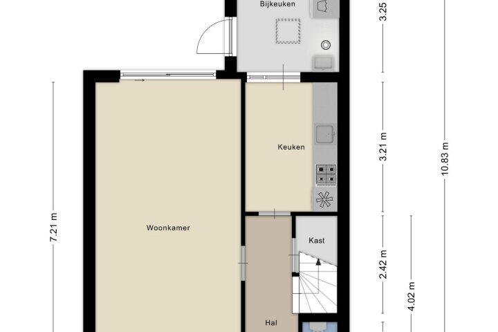 Plattegrond – De Hage 61, Overasselt