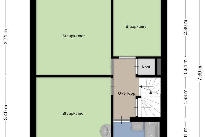 Plattegrond – De Hage 61, Overasselt