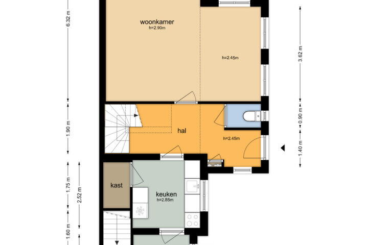 Plattegrond – De Haspel 9, Arnhem