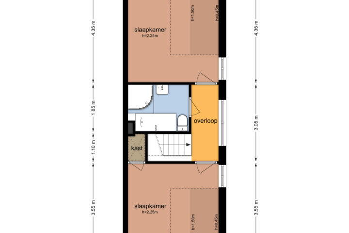Plattegrond – De Haspel 9, Arnhem