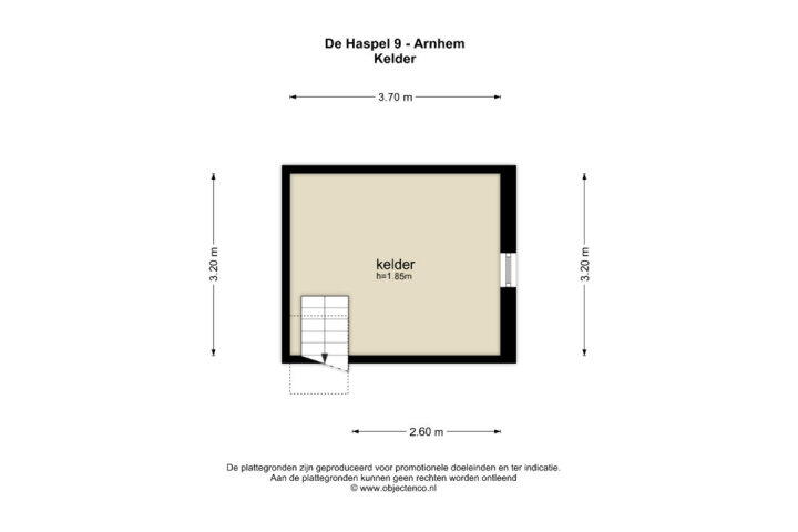 Plattegrond – De Haspel 9, Arnhem