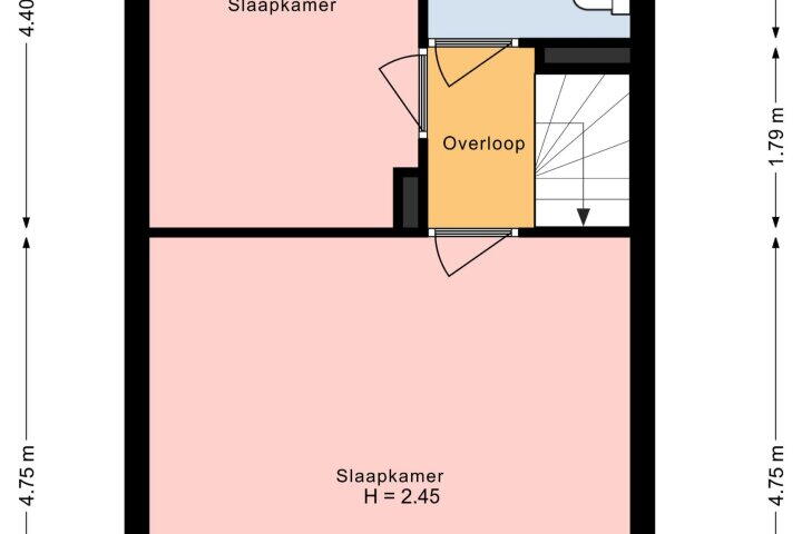 Plattegrond – De Heemstraat 32 A, 's-gravenhage