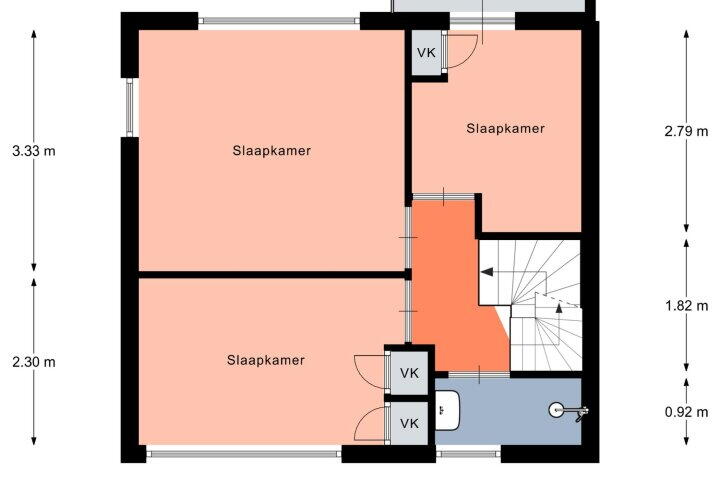 Plan – De Helling 60, Leek
